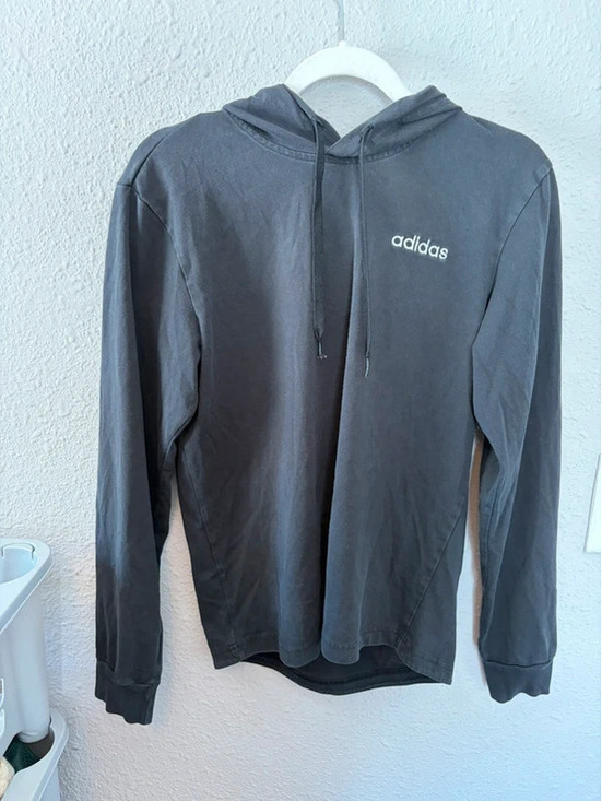 adidas Other - Men's Adidas black thin hoodie size S. Faded black in spots